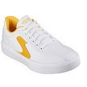Skechers Women's Court Classics Eden LX Vintage Love Athletic Shoes, White/Yellow
